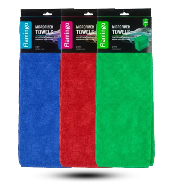 Flamingo Scratch-Free Microfiber Towels – Professional Car Cleaning Cloths