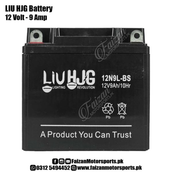 LIU HJG Battery – 12 Volt – 9 Ampere – 12N9L-BS – Maintenance Free – Suzuki GS150 SE Motorcycle