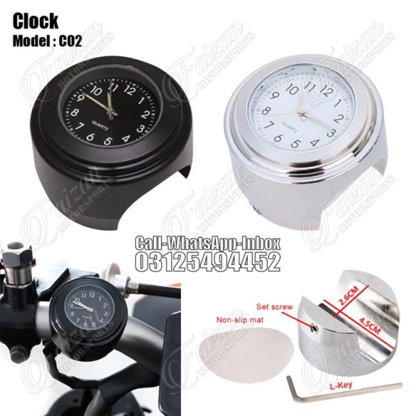 Clock – Metal Body – Handle Mount – Waterproof – Model C02