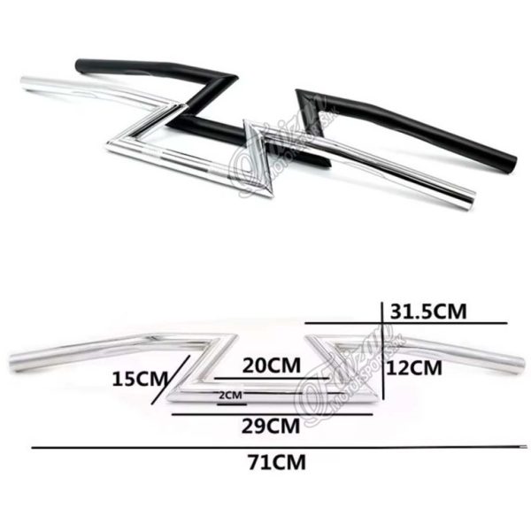 Handle Bar 22mm – Z Shape – Chopper – Brat – Cafe Racer – Model HB04