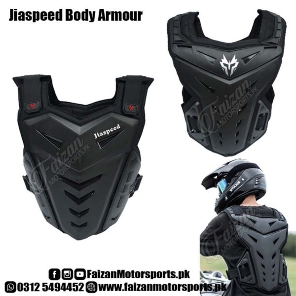 Jiaspeed Body Armour – Chest Ribs Back Spine Protection – Motorcycle Rider Safety Vest